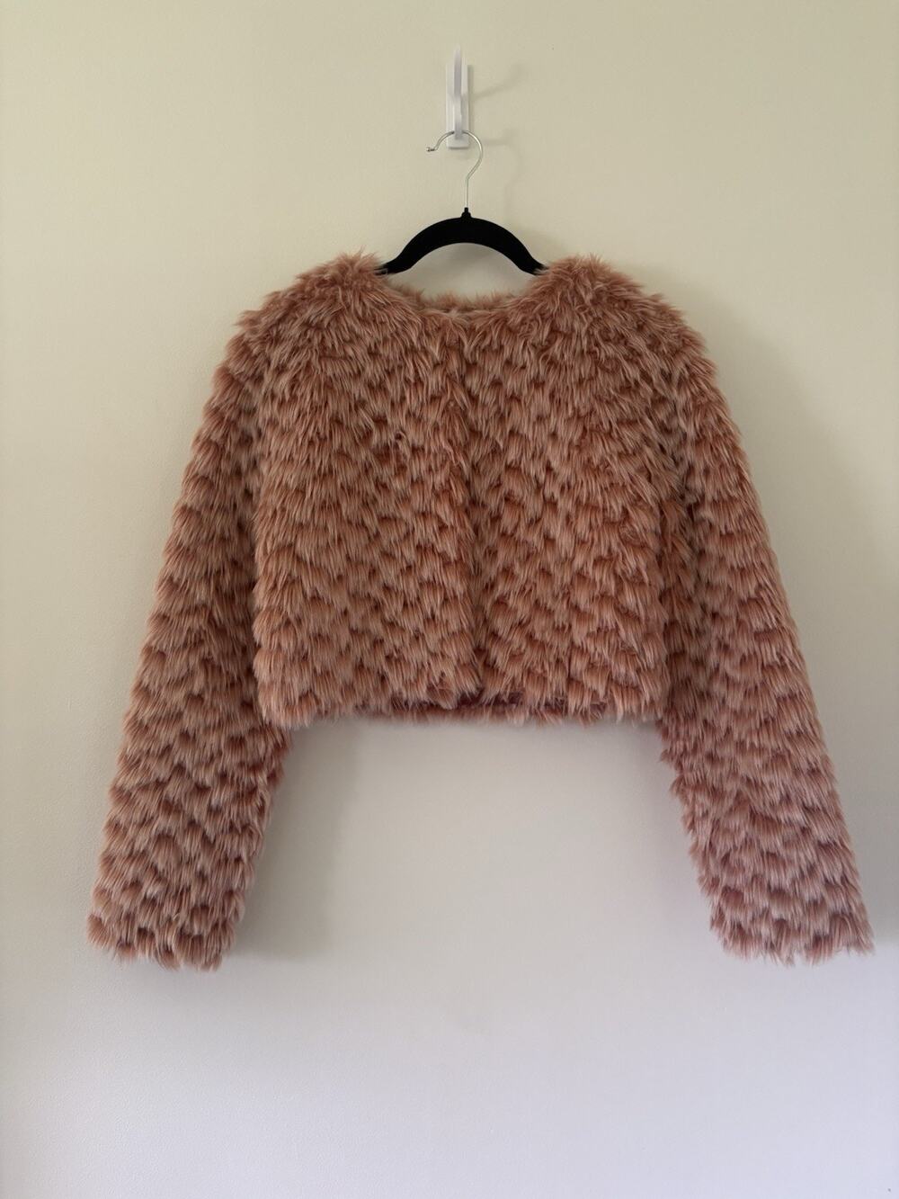 Bebe Vintage Y2K Faux Fur Short Shrug Jacket Pink Bratz Badie Girly